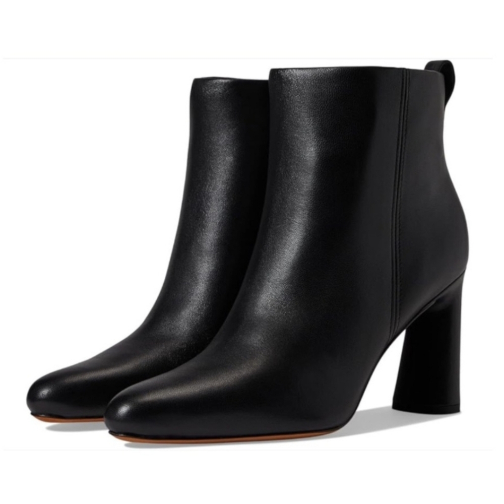 NEW Vince Hillside Leather Heeled Ankle Boots Booties